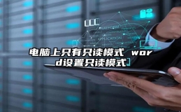 电脑上只有只读模式 word设置只读模式