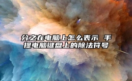 分之在电脑上怎么表示 手提电脑键盘上的除法符号