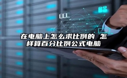 在电脑上怎么求比例的 怎样算百分比例公式电脑