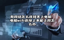 有网络怎么连接不上电脑 电脑wifi连接上不能上网怎么办