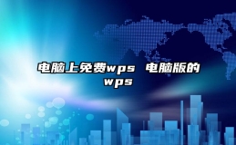 电脑上免费wps 电脑版的wps