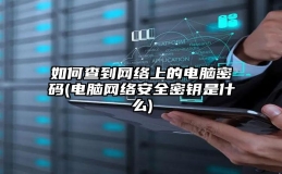 如何查到网络上的电脑密码(电脑网络安全密钥是什么)