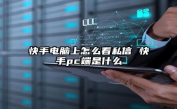 快手电脑上怎么看私信 快手pc端是什么