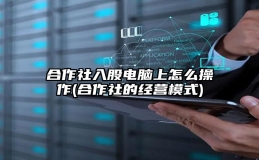 合作社入股电脑上怎么操作(合作社的经营模式)