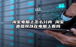 淘宝电脑上怎么分内 淘宝直播可以在电脑上看吗