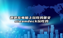 爸爸在电脑上玩吃鸡英文 steamdeck玩吃鸡