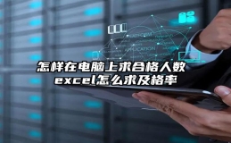 怎样在电脑上求合格人数 excel怎么求及格率