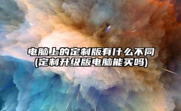 电脑上的定制版有什么不同(定制升级版电脑能买吗)